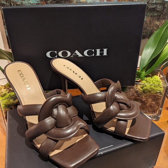 Coach Kellie Leather Sandal Size 10 New in Box - Picture 2 of 5